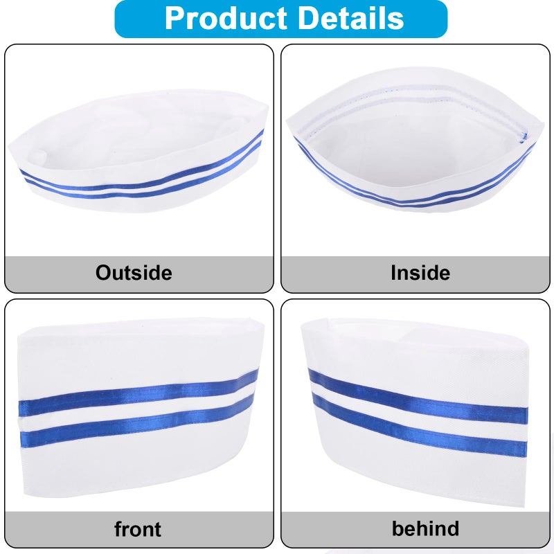 QZUnique Chef Hat Unisex Elastic Kitchen Cooking Chef Cap Adult Adjustable Baking Hat Reusable Food Service Hair Nets - Image 3